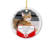 Appeso Ceramica Dear Santa What Had Happened Was Appeso Ornamento Personalizzate Decorazione Per Albero Di Natale Rimovibile Palline Per Albero Di Natales Per Bambini Esterno Interno 7.3CM
