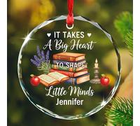 Appeso Ceramica Glass,Big Heart Little Minds Appeso Ornamento Alta Qualità Addobbi Natalizi Personalizzate Palline Per Albero Di Natales Per Interno Party Cerimonia