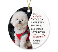 Appeso Ceramica If Love Could Have Kept You Here Appeso Ornamento Ornamenti Palline Per Albero Di Natales Alta Qualità Decorazioni Natalizie Per Party Esterno Interno 7.3 Cm