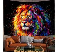 Appeso Da Parete 200X150Cm Leone Schizzi Inchiostro Sulla Strada 3D Arazzo Da Parete Poster Ornamento Animali Alla Moda Arazzi Appeso Arancione Per Decorazioni Camera Dorm Soggiorno Casa Celebrazioni