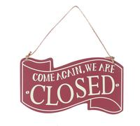 Appeso Maniglia Della Porta Cartello Aperto Chiuso Di Decorativo Alla