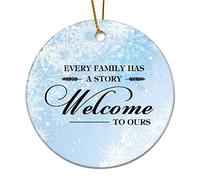 Appeso Ornamento Every Family Has A Story Welcome To Ours Natale Ciondolo Alta Qualità Addobbi Natalizi Ideale Palline Per Albero Di Natales Per Festa Festa Di Capodanno New Cerimonia