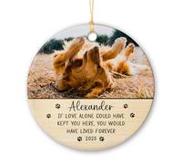 Appeso Ornamento If Love Alone Could Have Kept You Here Appeso Ceramica Alta Qualità Palline Per Albero Di Natales Ideale Decorazioni Natalizie Per Party Interno Festa 7.3 Cm