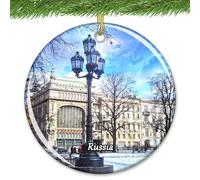 Appeso Ornamento Russia Appeso Ceramica Personalizzate Boule De Noëls Alta Qualità Ornements D'Arbre De Noël Per Festa Bambini Interno 7.3CM