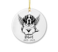 Appeso Ornamento Saint Bernard Dog Ornamento In Ceramica Personalizzate Palline Per Albero Di Natales Rimovibile Addobbi Natalizi Per Festa Cerimonia Festa Di Capodanno New