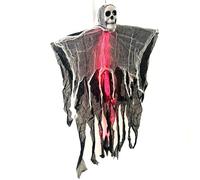 Appeso Spettro Cranio Ornamento Illuminato Scheletro di Halloween Per Feste Haunts Decorazioni per la Casa Illuminato Skull Ornamento Halloween Scheletro Per