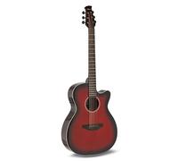 Applause AEO-69-CB - Chitarra acustica elettrica Jump OM Electro Cut Gloss - Coperta in abete massello - fondo Ovangkol - Cutaway - Cherry Burst lucido