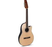 Applause Chitarra Classica Nylon Elettro-Acustica - Tradizionale AB24C Mid Cutaway Nylon - Corpo Roundback Lyrachord mid-depth - Preamp AP3TP - Tavola in Abete - Natural Satin - AB24CS-4S