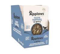 Applaws 100% Naturale - Cibo Umido per Cani, Pesce Bianco con Salmone e Verdure in Salsa, Senza Cereali, 12 x 85g Bustine