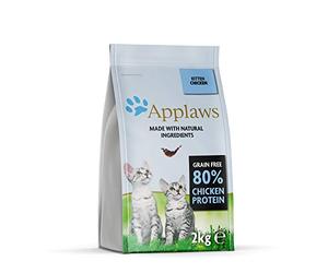 Applaws Alimenti completi per gattini secchi e senza cereali di Applaws, pollo naturale - sacchetto richiudibile da 2 kg