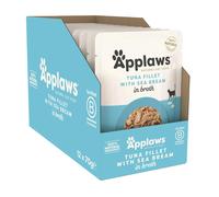 Applaws Alimento per Gatti Umido 100% Naturale Filetto di Tonno e Orata in Brodo