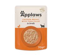 Applaws Buste in Brodo 12 x 70 g - Petto di pollo con Filetto di Tonno