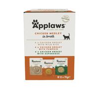 Applaws Buste in Brodo 12 x 70 g - Selezione Pollo: con Riso selvatico + con Zucca + con Asparagi