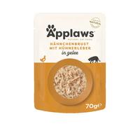 Applaws Buste in Jelly 16 x 70 g Alimento umido per gatti - Pollo con Fegato