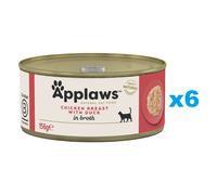 APPLAWS Cat Adult Chicken Breast with Duck in Broth petto di pollo con anatra in brodo 6 x 156g