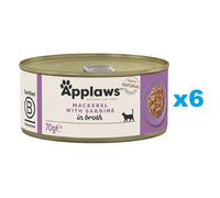 APPLAWS Cat Adult Mackerel with Sardine in Broth sgombri e sardine in brodo 6 x 70g