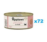 APPLAWS Cat Adult Tuna with Salmon in Broth tonno con salmone in brodo 72 x 70g