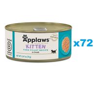 APPLAWS Cat Kitten Tuna in Broth con tonno in brodo per gattini 72 x 70g