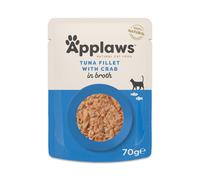 Applaws Cat Natural in Brodo 12 x 70 g - Filetto di Tonno con Granchio