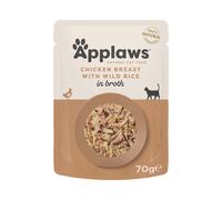 Applaws Set Risparmio Buste in brodo Petto di pollo e riso selvatico 24 x 70 g