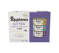 Applaws Kitten Alimento umido per gatto - Set %: Mix 12 x 70 g (Sardine + Pollo + Filetto di Tonno)