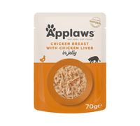 Applaws Buste in Jelly 16 x 70 g Alimento umido per gatti - Pollo con Fegato