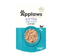 Applaws Cibo Umido Naturale al 100% per Gattini, Filetto di Tonno in Brodo - Con