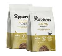 Applaws Alimento secco completo per gatti, pollo senza cereali con agnello extra, per gatti adulti - sacco richiudibile da 7.5 kg