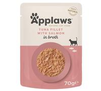 Applaws, Filetto di tonno con salmone in brodo, 70,0 g