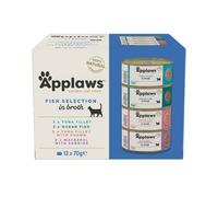Applaws in Brodo 24 x 70 g Alimento umido per gatti - Selezione Pesce (4 gusti di Pesce)
