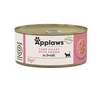 Applaws in Brodo 6 x 70 g Alimento umido per gatto - Filetto di Tonno con Gamberetti