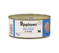 Applaws in Brodo 6 x 70 g Alimento umido per gatto - Filetto di Tonno con Granchio