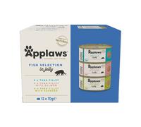 Applaws Multipack 12 x 70 g Alimento umido per gatti - Selezione di Pesce in Gelatina