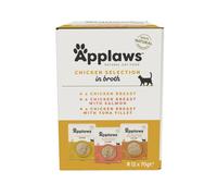 APPLAWS Multipack di cibo umido per gatti - Varietà con pollo in brodo (12x70g)