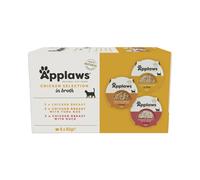 Applaws Pacco misto Selection Cat Pot 8 x 60 g Alimento umido per gatto - Selezione Pollo: con Anatra + con Uova di Tonno + con Riso