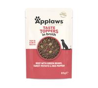 Applaws Taste Toppers in Brodo 12 x 85 g per cani - Manzo, Fagiolini, Pepe e Patate dolci