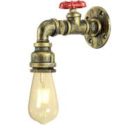 Applda Parete, Applda Parete Industriale Steamin Metallo,Pada da Parete V-Intage E27 in Ferro Battuto, Lanterna da Pareter Corridoio da Bar Antico e Garage/Bronzo/A