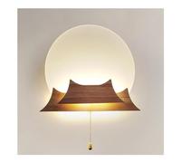 Applda Parete, Moderna Applda Parete a Led in Stile Giapponese con Interruttore a Tirante -Pada da Parete Geometricar Sfondo Tv Del Soggiorno,Pada da Parete Decorativa da Comodino a Forma Di Tronco/Co