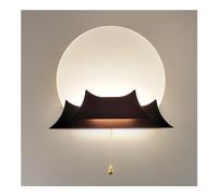 Applda Parete, Moderna Applda Parete a Led in Stile Giapponese con Interruttore a Tirante -Pada da Parete Geometricar Sfondo Tv Del Soggiorno,Pada da Parete Decorativa da Comodino a Forma Di Tronco/Co