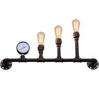 Applda Parete,Pada da Parete Europea a 3 Luci con Attacco a V,Pada da Parete con Tubo Dell'Acqua,Pada da Parete Retrò Industriale, E27,Pada, Lanterna in Metretrò