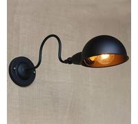 Applda Parete,Pada da Parete Europea Retrò in Stile Industriale,Pada Decorativa da Parete E27 con Braccio Lungo Girevole,Pada da Parete Antica/Nero/A