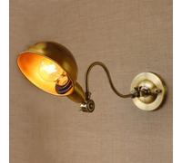 Applda Parete,Pada da Parete Europea Retrò in Stile Industriale,Pada Decorativa da Parete E27 con Braccio Lungo Girevole,Pada da Parete Antica/Oro/A