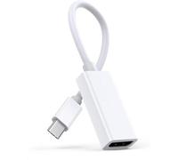 Apple - Adattatore da USB-C a HDMI 4K a 60Hz per iPhone 15, MacBook Pro Air, iPad Pro, USB 3.1 Tipo C Digital AV HDMI 2.0, compatibile con Samsung Galaxy S23/S22, Pixelbook, XPS e altri (bianco)