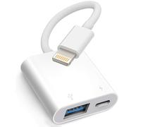 Apple Adattatore Lightning USB per fotocamera con caricatore per iPhone/iPad collegare chiavetta USB, disco rigido SSD, lettore di schede, tastiera, mouse, hub, MIDI