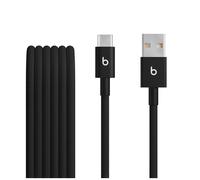 Beats da USB-A a USB-C Cavo in tessuto intrecciato, ricarica rapida, resistente e antigroviglio, caricatore compatibile per dispositivi Apple e Android (1,5 m) - Nero nucleare