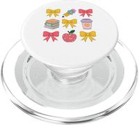 Apple Coquette Bow Books Primo giorno di scuola di ritorno a scuola PopSockets PopGrip per MagSafe