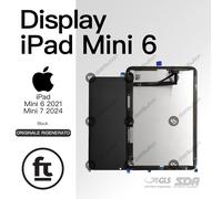 APPLE DISPLAY COMPLETO IPAD MINI 6 (2021) / MINI 7 (2024) NERO ORIGINALE RIGEN