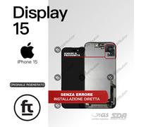 APPLE DISPLAY IPHONE 15 ORIGINALE RIG+ SENSORE PROX NO ERRORE SCHERMO OLED