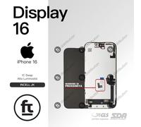 APPLE DISPLAY IPHONE 16 INCELL JK IC SWAP SAME SIZE ALTA LUMINOSITA' SCHERMO LCD