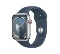 APPLE EATCH SERIES 9 MRMG3QL/A 45MM SILVER ALUMINIUM CASE WITH STORM BLUE SPORT BAND